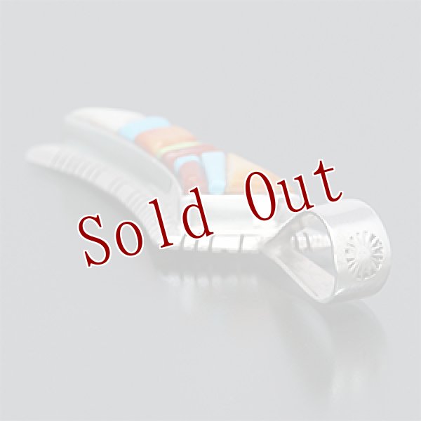 画像3: ナバホ族 David Tune マルチカラー インレイ ペンダント (3)