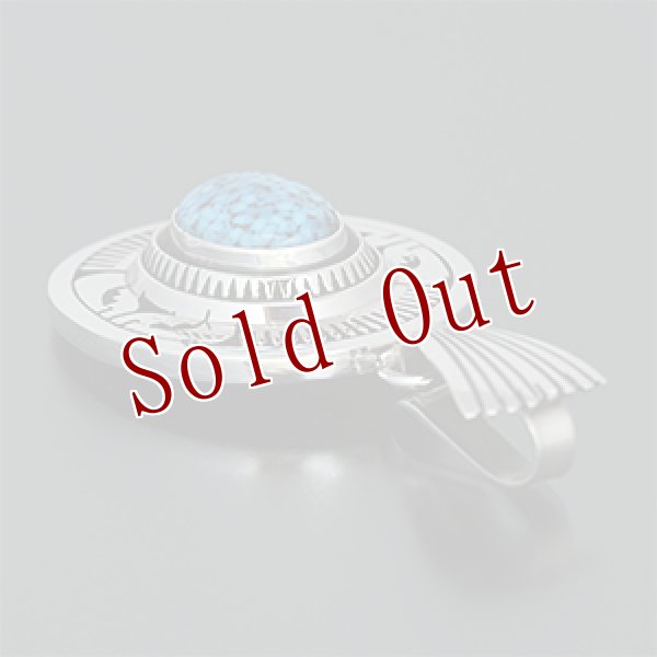 画像3: ナバホ族 Leonard Nez キングマン ケトー オーバーレイ ペンダント (3)