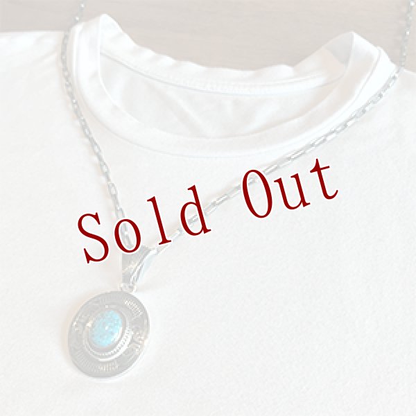 画像4: ナバホ族 Leonard Nez キングマン ケトー オーバーレイ ペンダント (4)