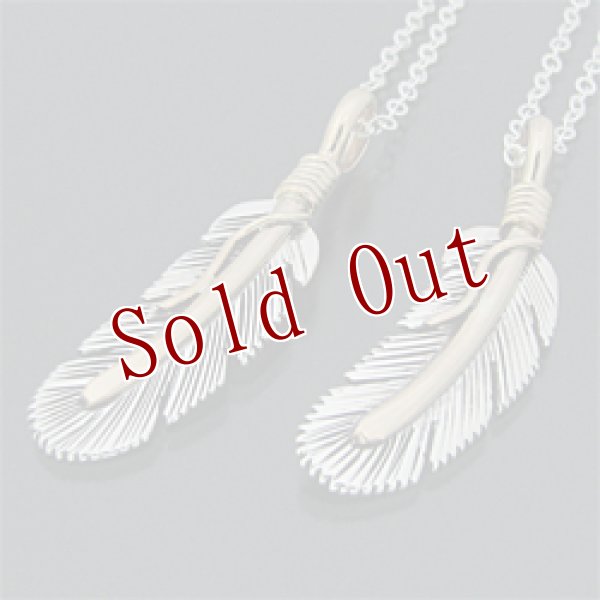 画像1: ナバホ族 Harvey Mace イーグルフェザー 12KGF ネックレス (1)