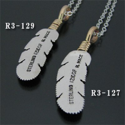 画像2: ナバホ族 Harvey Mace イーグルフェザー 12KGF ネックレス