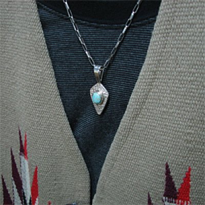 画像3: ナバホ族 Lyndon Tsosie ナンバーエイト トゥーファーキャスト ペンダント