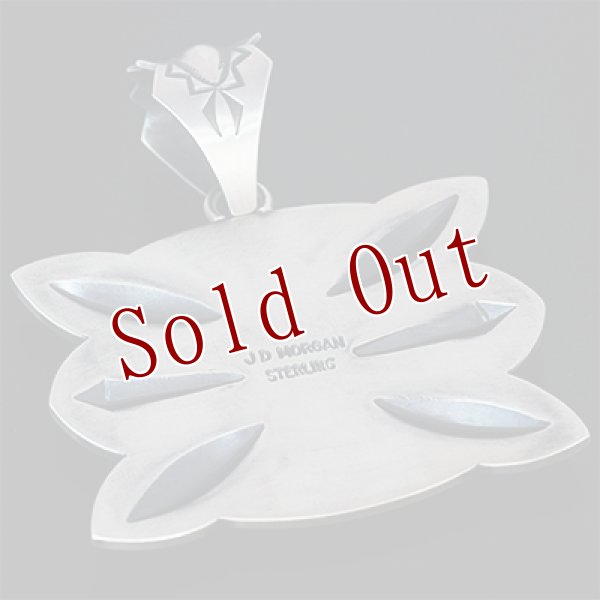 画像2: ナバホ族 Jacob D. Morgan バタフライ バンプアウト ペンダント (2)