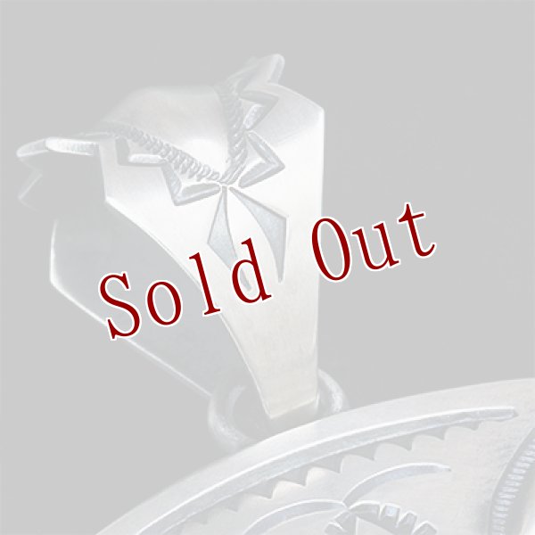 画像6: ナバホ族 Jacob D. Morgan バタフライ バンプアウト ペンダント (6)