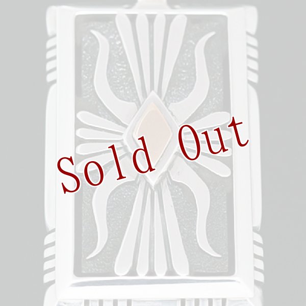 画像5: ナバホ族 Howard Nelson 14K ケトー ボックス 長方形 ペンダント (5)