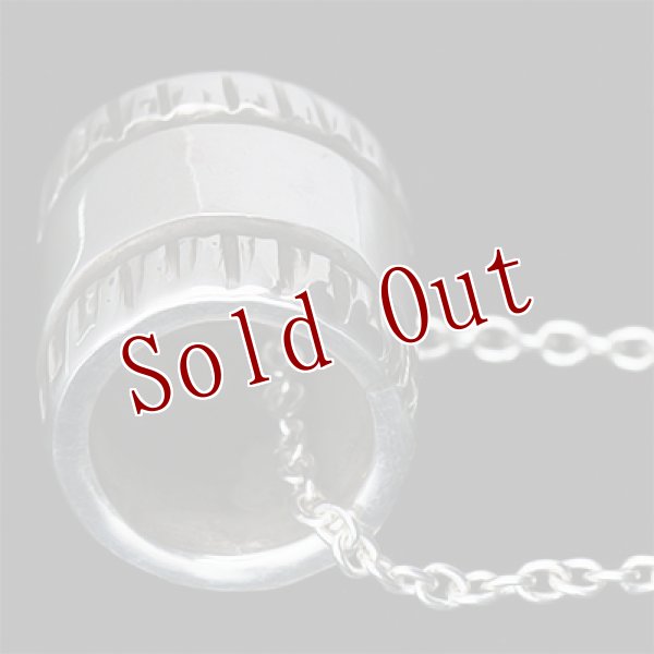 画像4: ナバホ族 Bruce Morgan 1/4" 3/8" シルバー チゼルワーク プレーン ペンダント チェーン付き (4)