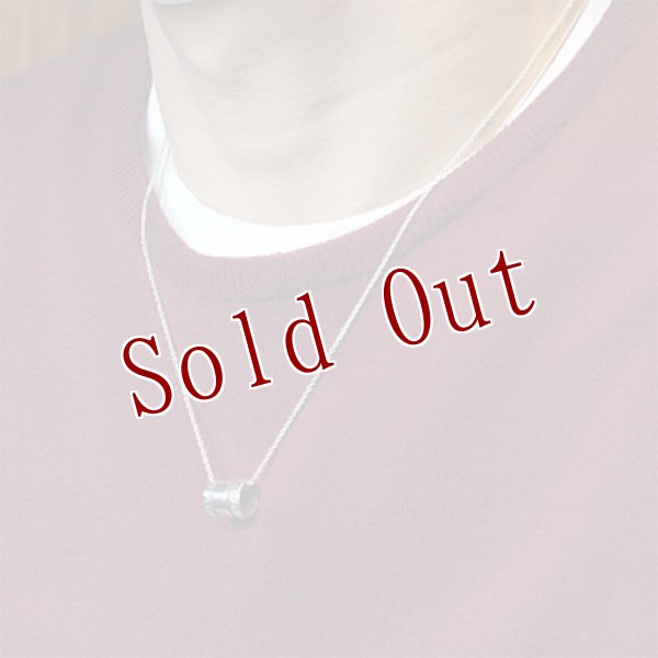 画像8: ナバホ族 Bruce Morgan 1/4" 3/8" シルバー チゼルワーク プレーン ペンダント チェーン付き (8)