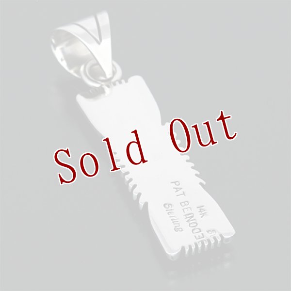 画像2: ナバホ族 Pat Bedonie 14K サンバースト 長方形 ペンダント (2)