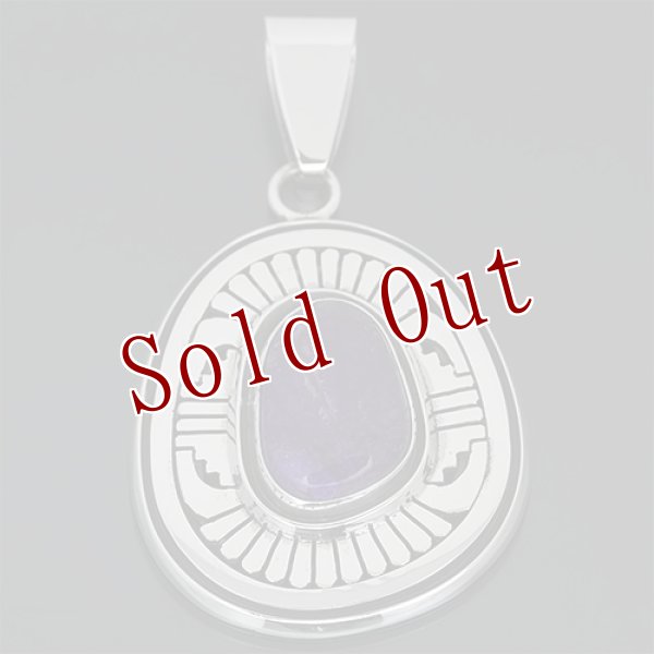 画像3: ナバホ族 Leonard Nez スギライト ケトー オーバーレイ ペンダント (3)