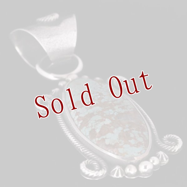 画像3: ナバホ族 Roy Tracy ターコイズマウンテン ツイストワイヤー ペンダント (3)