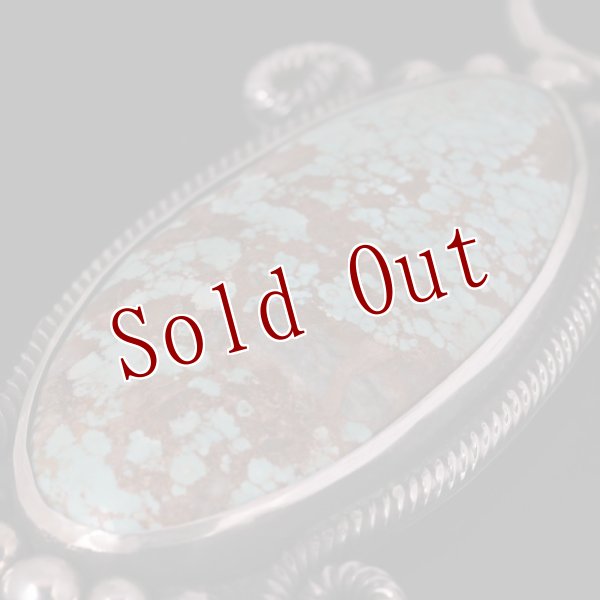 画像4: ナバホ族 Roy Tracy ターコイズマウンテン ツイストワイヤー ペンダント (4)