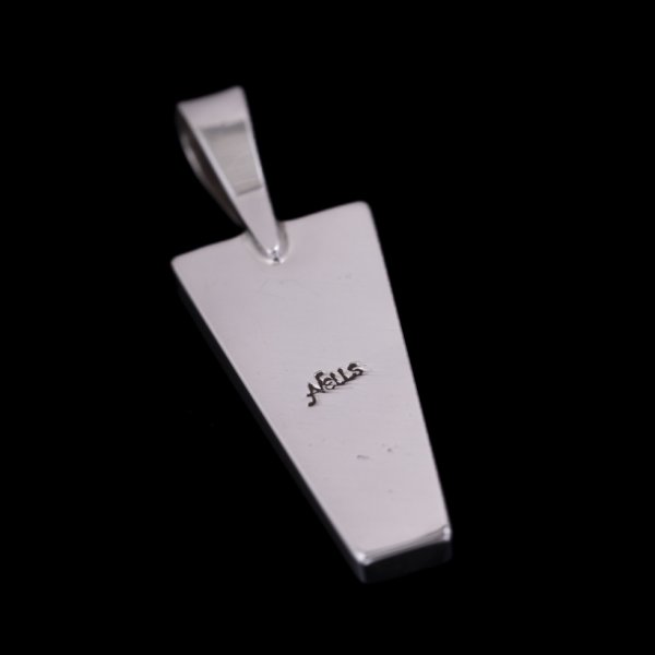 画像2: ナバホ族 Albert Nells Jet マルチカラー インレイ ペンダント (2)