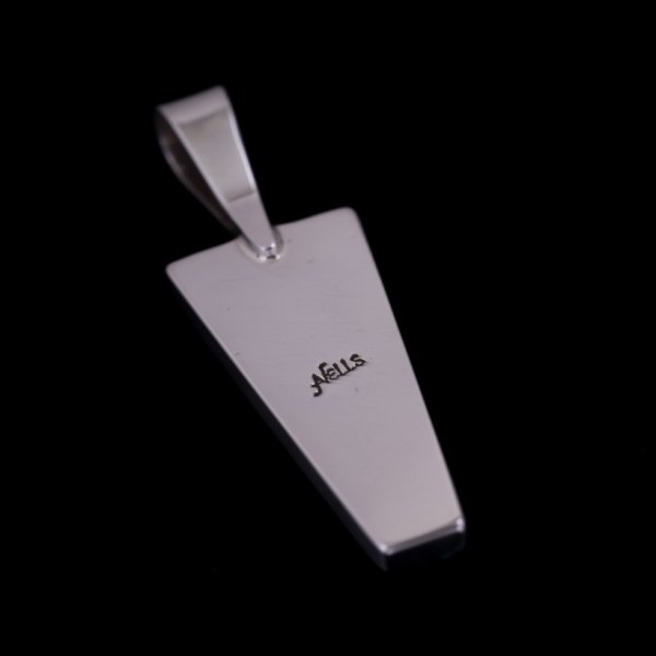 画像2: ナバホ族 Albert Nells TQ マルチカラー インレイ ペンダント (2)