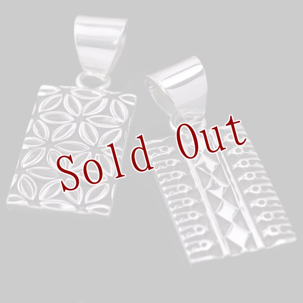 画像3: ナバホ族 Lyle Secatero フラワー スクエア ペンダント (3)