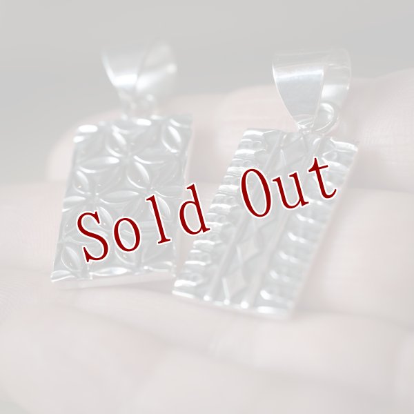 画像4: ナバホ族 Lyle Secatero フラワー スクエア ペンダント (4)