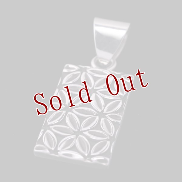 画像1: ナバホ族 Lyle Secatero フラワー スクエア ペンダント (1)