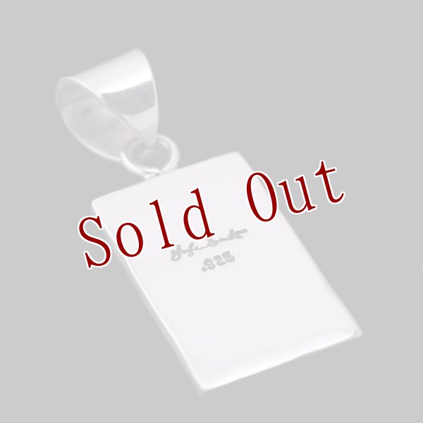 画像2: ナバホ族 Lyle Secatero フラワー スクエア ペンダント (2)