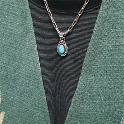 画像3: ナバホ族 Will Vandever キングマン ペンダント