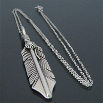 画像1: ナバホ族 Harvey Mace イーグルフェザー ネックレス