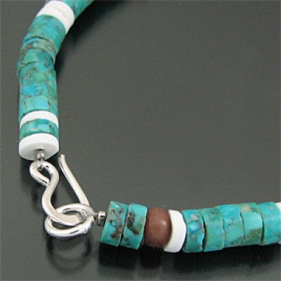 画像2: オリジナル ターコイズ ブレスレット 18cm