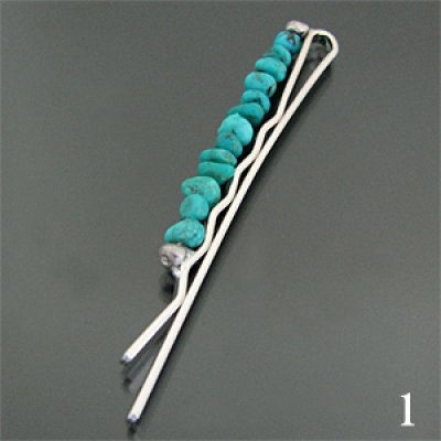 画像1: オリジナル ターコイズ ヘアピン 3種類