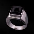 画像1: 【RM Jewelry】オニキス シグネチャー シルバー リング 15号 (1)