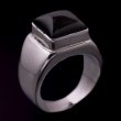 画像2: 【RM Jewelry】オニキス シグネチャー シルバー リング 15号 (2)
