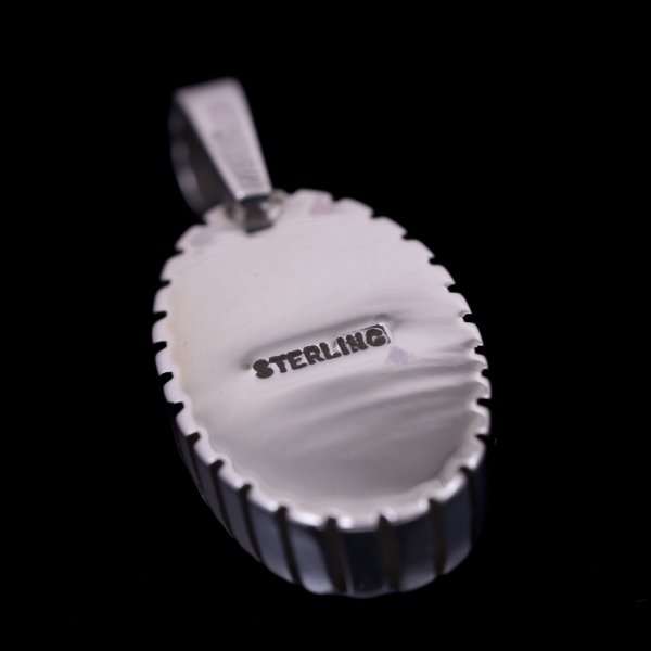 画像2: 【RM】Apache Blue シルバー ハンドメイド ペンダント (2)