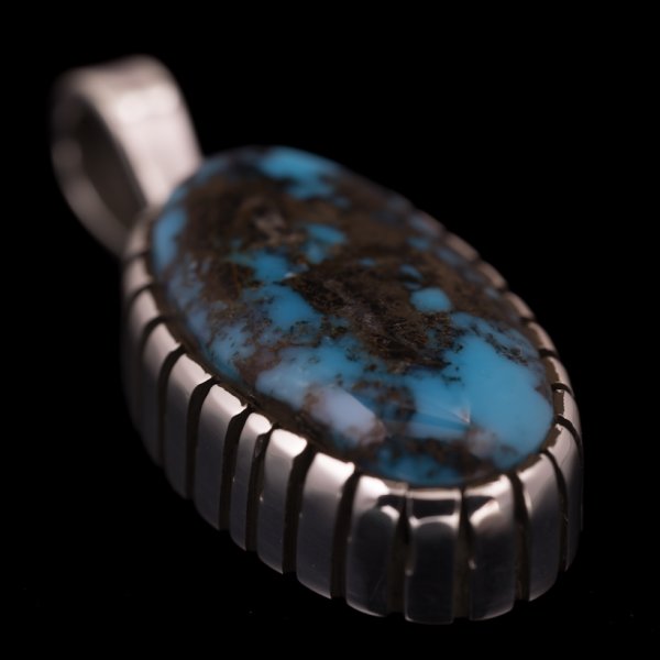 画像3: 【RM】Apache Blue シルバー ハンドメイド ペンダント (3)