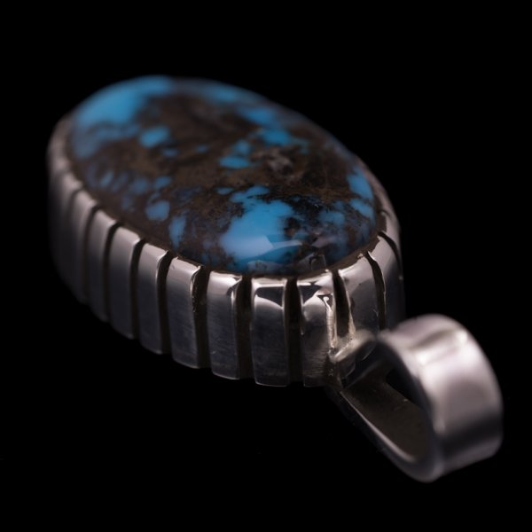 画像4: 【RM】Apache Blue シルバー ハンドメイド ペンダント (4)