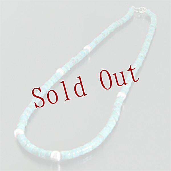 画像1: オリジナル ターコイズ＆シルバー チョーカー (1)