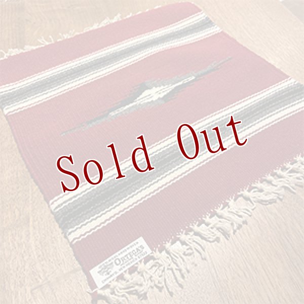 画像2: Ortega's チマヨ プレイスマット/ランチョマット 15×15 ワインレッド (2)