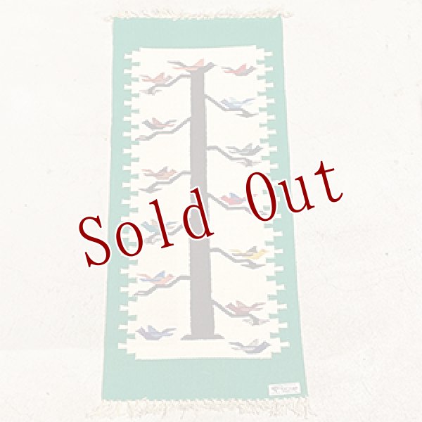 画像3: Ortega's チマヨ ラグ/ブランケット ツリーオブライフ エメラルドグリーン  (3)