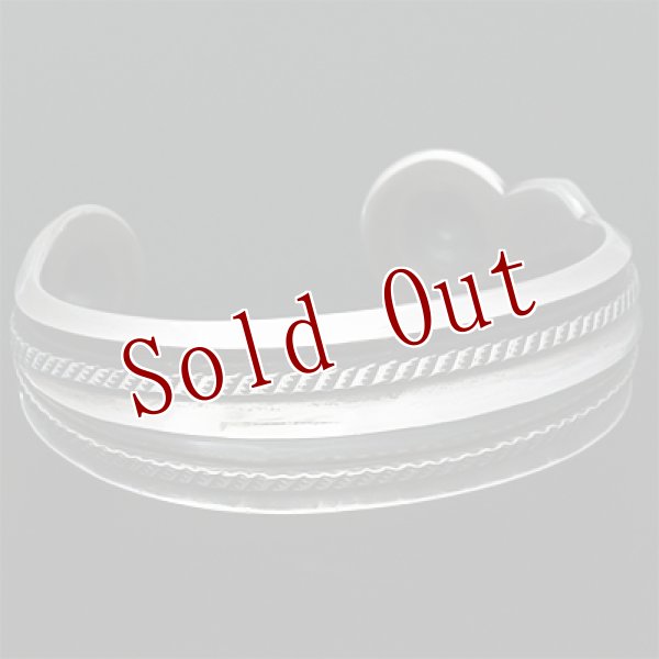 画像4: サウスパイユート族 Steven Tiffany 1" コインシルバー リポウズ バングル (4)