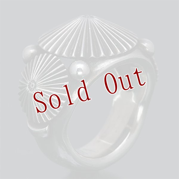 画像2: サウスパイユート族 Steven Tiffany コインシルバー コンチョ スプリット リング 23.5号 (2)