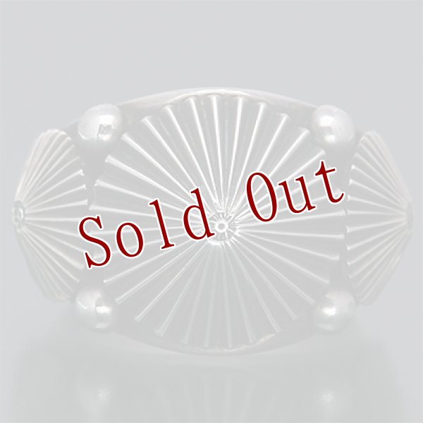 画像5: サウスパイユート族 Steven Tiffany コインシルバー コンチョ スプリット リング 23.5号 (5)