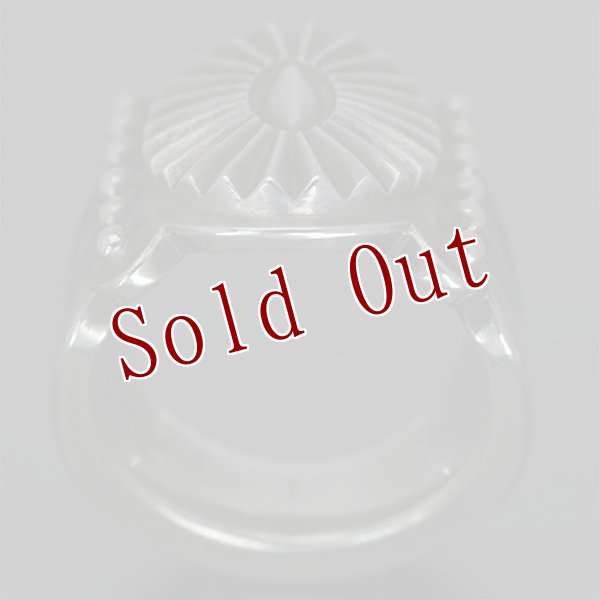 画像9: サウスパイユート族 Steven Tiffany コインシルバー サンバースト リング 20号 (9)