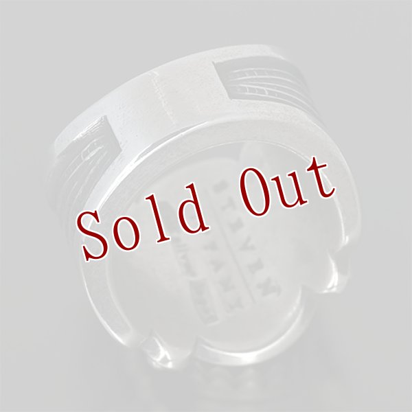 画像2: サウスパイユート族 Steven Tiffany コインシルバー サンバースト リング 20号 (2)