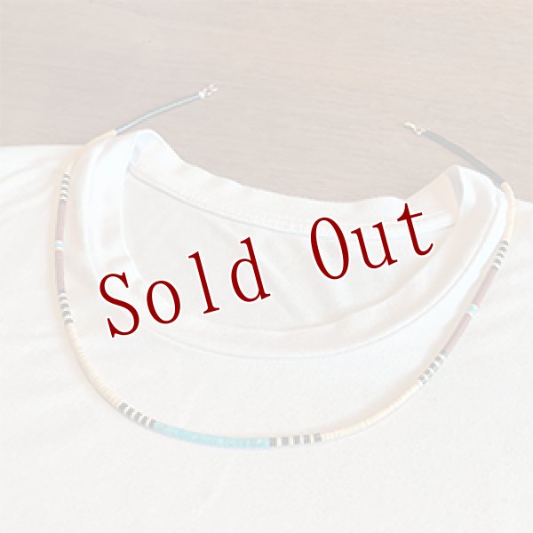 画像4: サントドミンゴ族 Dorene Calabaza マルチカラー ヒシ ネックレス (4)