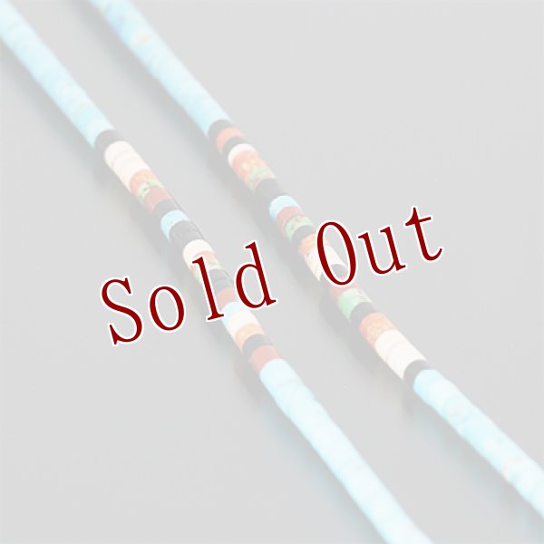 画像3: サントドミンゴ族 Dorene Calabaza マルチカラー ヒシ ネックレス (3)