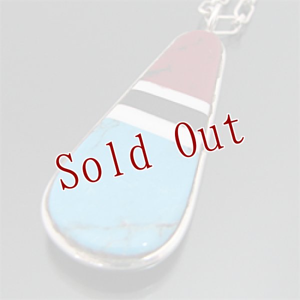 画像1: サントドミンゴ族 Joe Tortalita ティアドロップ リバーシブル ネックレス (1)