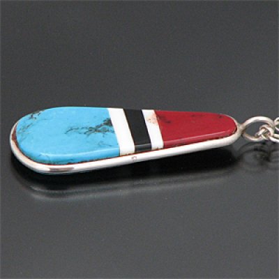 画像1: サントドミンゴ族 Joe Tortalita ティアドロップ リバーシブル ネックレス