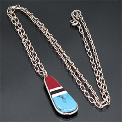 画像2: サントドミンゴ族 Joe Tortalita ティアドロップ リバーシブル ネックレス