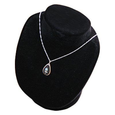 画像3: ズニ族 Lamar Lasiloo フラワー ジェット インレイ ネックレス