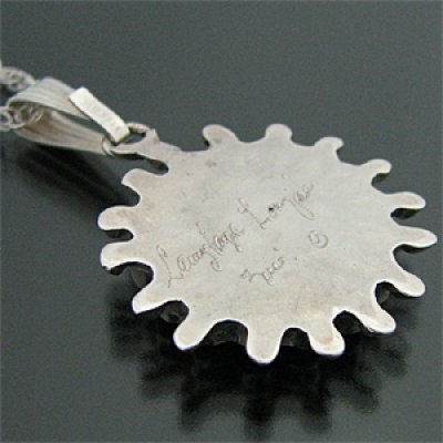 画像2: ズニ族 サンフェイス チャンネルインレイ オパール ネックレス